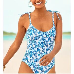 NWT Lilly Pulitzer Swim Lilly Pulitzer Lima One Piece Swimsuit White Shell